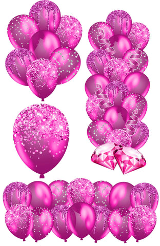 Hot Pink Balloon options